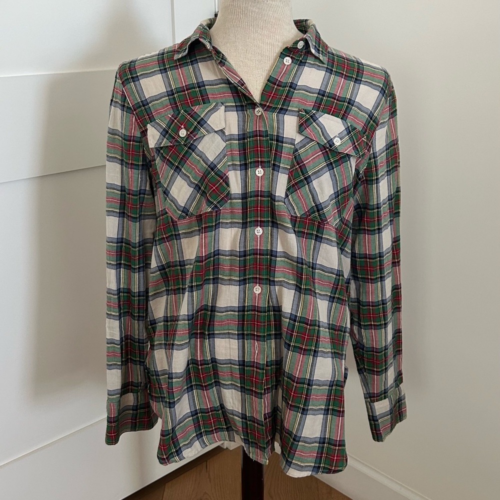 J. Crew tartan button up